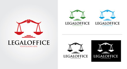 Legal office creative and minimalist logo template Set