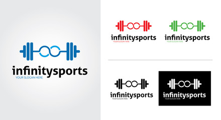 Infinity sports creative and minimalist logo template Set