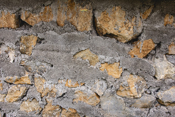 Stone and Cement Wall Background. Natural Design Concept.