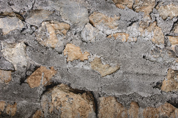 Stone and Cement Wall Background. Natural Design Concept.