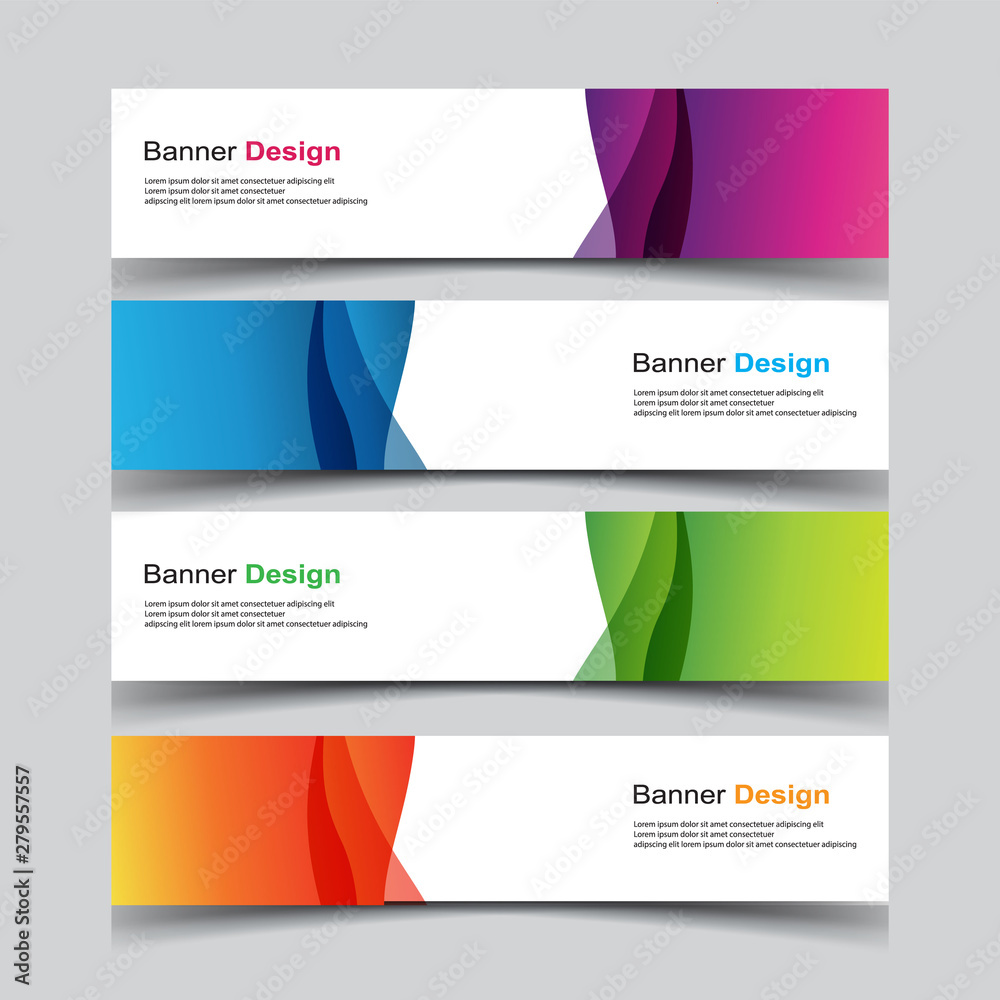 Wall mural vector abstract design banner web template