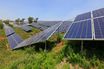 solar panel on the hillside