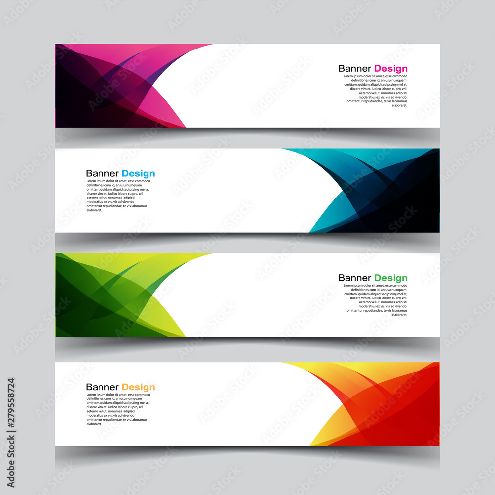 Wall mural vector abstract design banner web template