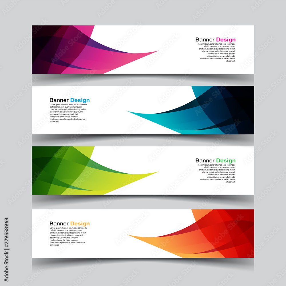 Wall mural vector abstract design banner web template