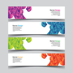 Naklejka premium Vector Abstract design banner web template