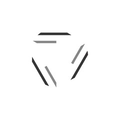 Naklejka premium Rotation Triangle logo design vector