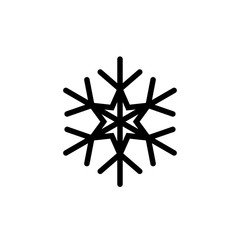 snowflake, icon, illustration, white, vector, isolated, snow, flake, flat, winter, abstract, decoration, symbol