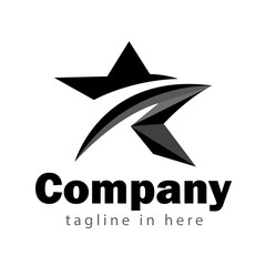 Obraz premium R star move logo design inspiration