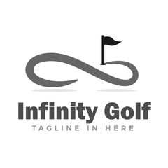 simple infinity golf logo design inspiration