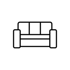icon, couch, sofa, vector, illustration, furniture, symbol, style, isolated