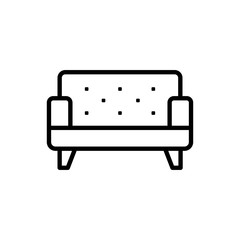 icon, couch, sofa, vector, illustration, furniture, symbol, style, isolated