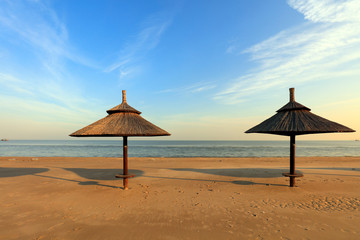 Shade shed on the beach