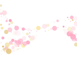Rose gold confetti circle decoration for party invitation card.