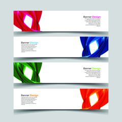 Naklejka premium Vector Abstract design banner web template