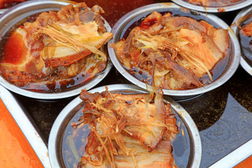 Chinese cuisine fat meat slices