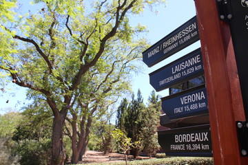 sign in the Australian wine centre of Australia in Adelaide 