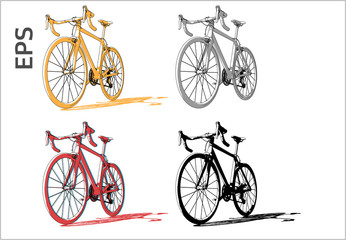 cycle vector icons set for architectural drawing and illustration