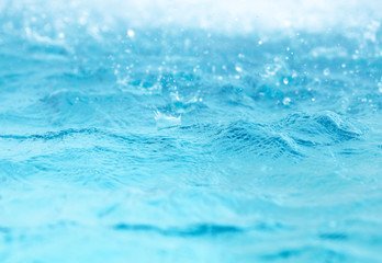 Water surface blue background clean water pond
