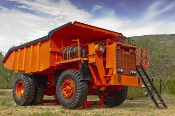 Fototapeta premium Large mine ore haul truck 