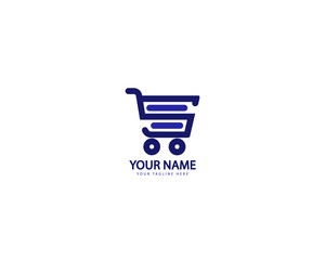 Initial Letter S Shopping cart market logo