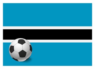 Naklejka premium Botswana flag and soccer ball