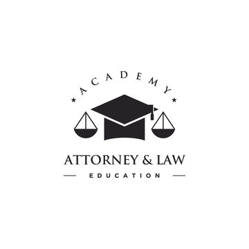 Attorney And Law School Academy Logo Icon Vector Template