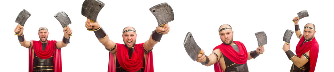 Gladiator isolated on white background