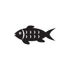 fish icon flat design collection