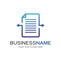 Share Document Icon Logo Design Element. Transfer file. This logo si suitable for office, work and data.