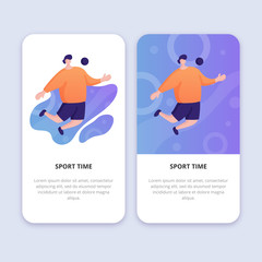 sport time flat illustration vector