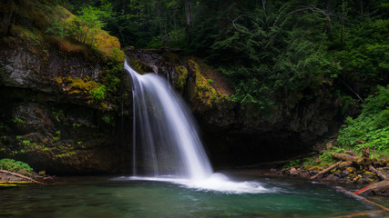 Iron Creek Falls In Pacific Northwest United States
