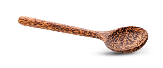 wooden spoon an isolated on white background