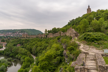 Towers and walls of Tsarevets Fortress ain Veliko Tarnovo, Bulgaria