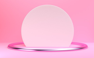 Minimalist abstract background, primitive geometrical figures, 3D render.