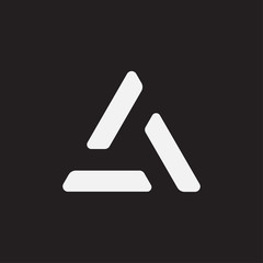 Triangle monochrome logo design.