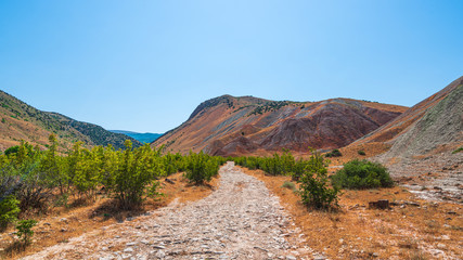 Dirt road in the mountains area