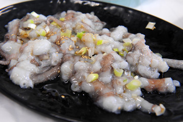Korean Food - Sliced Raw Octopus 