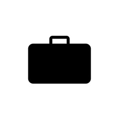 suitcase, icon, vector, business, white, illustration, isolated