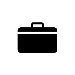 suitcase, icon, vector, business, white, illustration, isolated