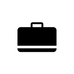 suitcase, icon, vector, business, white, illustration, isolated