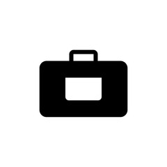 suitcase, icon, vector, business, white, illustration, isolated