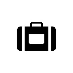 suitcase, icon, vector, business, white, illustration, isolated
