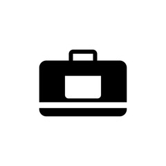suitcase, icon, vector, business, white, illustration, isolated
