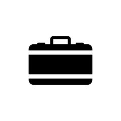 suitcase, icon, vector, business, white, illustration, isolated
