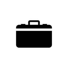 suitcase, icon, vector, business, white, illustration, isolated