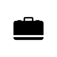 suitcase, icon, vector, business, white, illustration, isolated