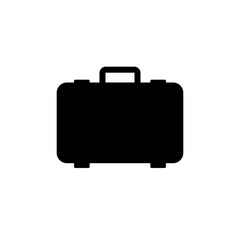 suitcase, icon, vector, business, white, illustration, isolated