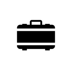 suitcase, icon, vector, business, white, illustration, isolated