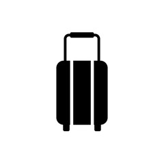 suitcase, icon, vector, business, white, illustration, isolated