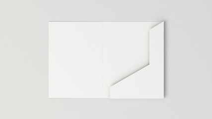 Mockup of blank white cardboard folder - 279583326